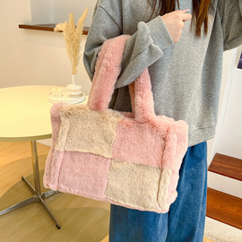 [GIRLS GOOB] Women's Square Shoulder Bag Faux Fur, China OEM